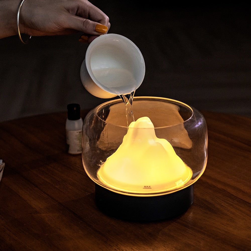 Mountain View Diffuser with Warm Color Led Light Humidifier
