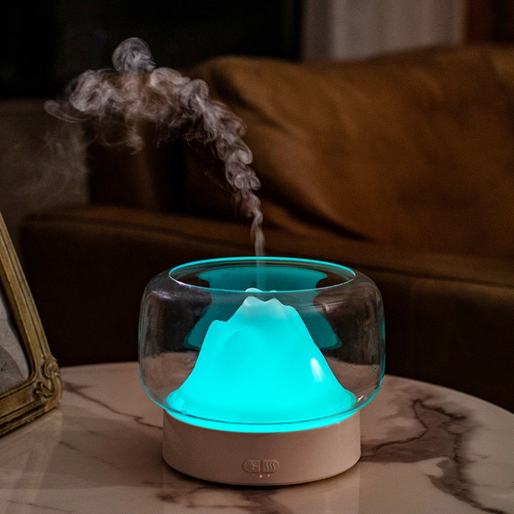 Mountain View Diffuser with Warm Color Led Light Humidifier