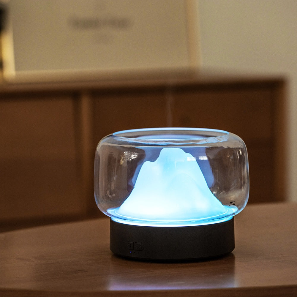 Mountain View Diffuser with Warm Color Led Light Humidifier