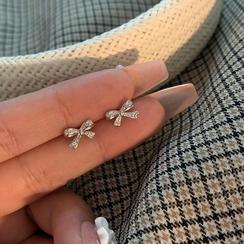 925 Sterling Silver Micro Crystal Pointed Star Studs