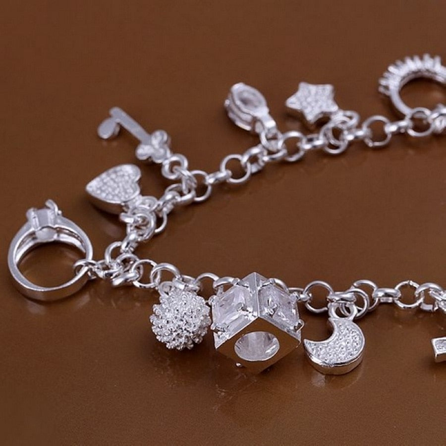 925 Silver cute charms Bracelets