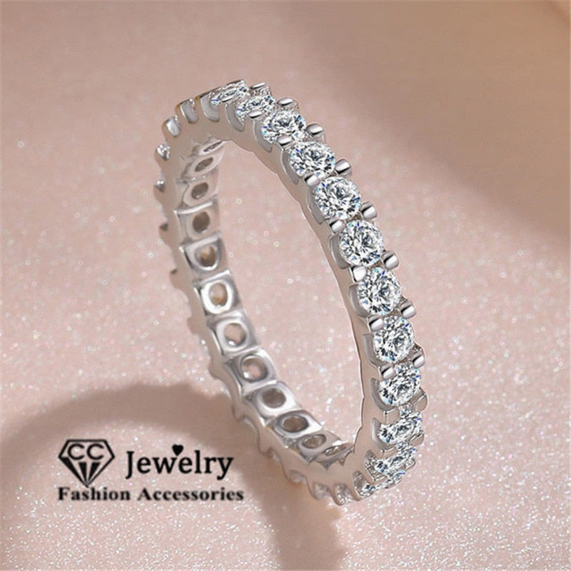 925 Silver Cubic Zirconia  Engagement Ring