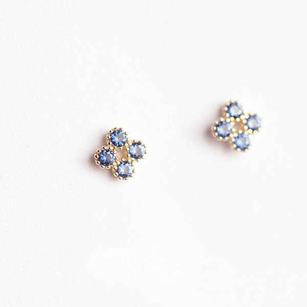 925 Sterling Silver Micro Crystal Pointed Star Studs