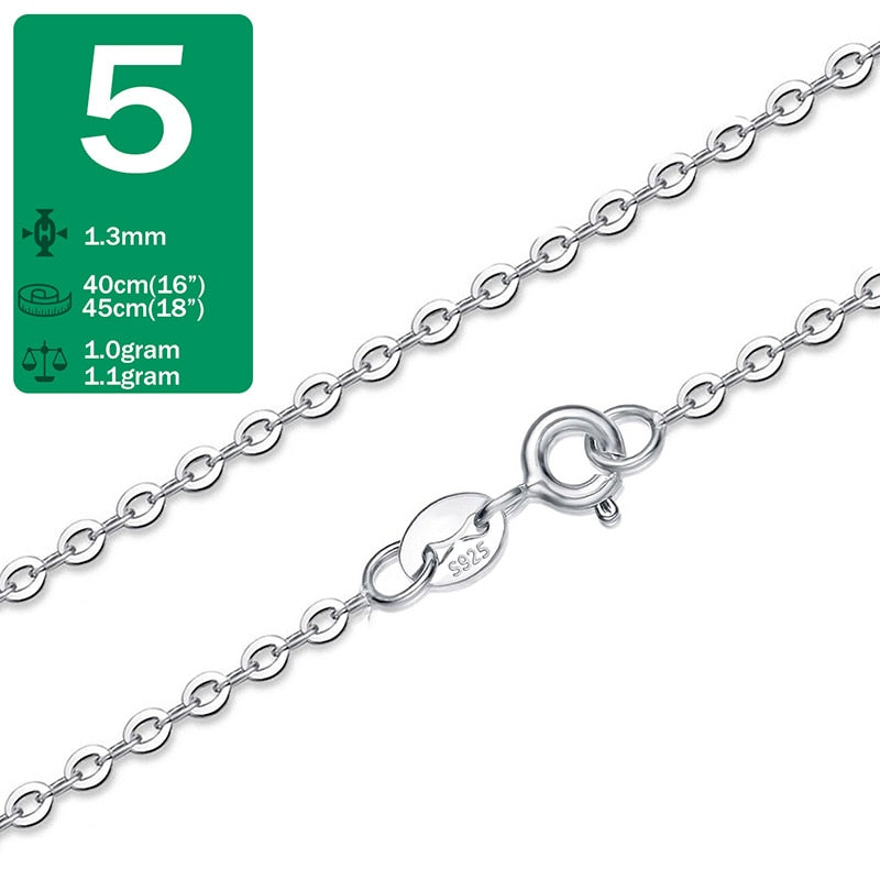 925 Sterling Silver Water-wave Snake Box Chain