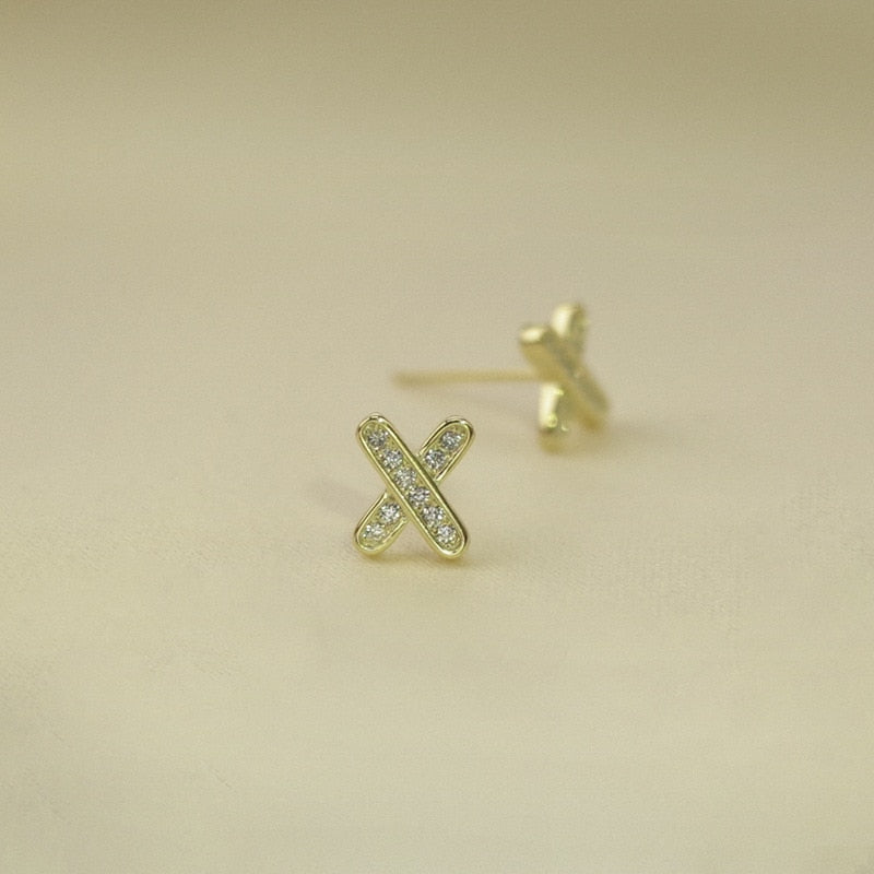 925 Sterling Silver Micro Crystal Pointed Star Studs